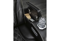 boyington black power leather reclining sofa   