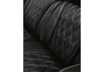 boyington black power leather reclining sofa   