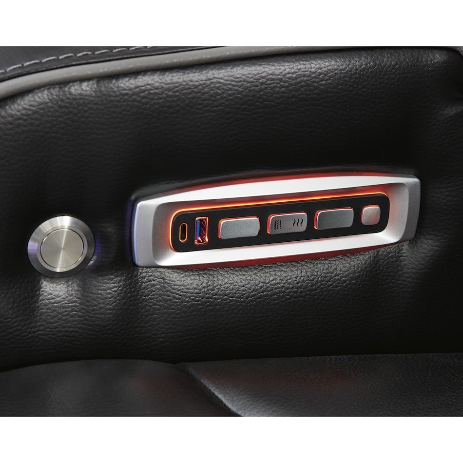 boyington black power leather reclining sofa   