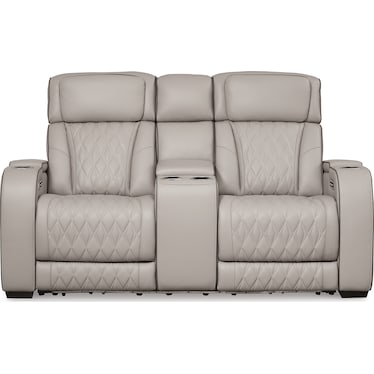 BOYINGTON LEATHER POWER RECLINING LOVESEAT
