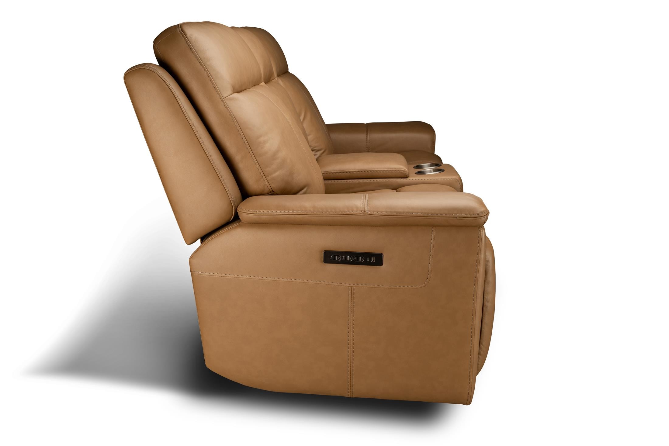 BOZEMAN LEATHER POWER RECLINING LOVESEAT BY FLEXSTEEL | Morris