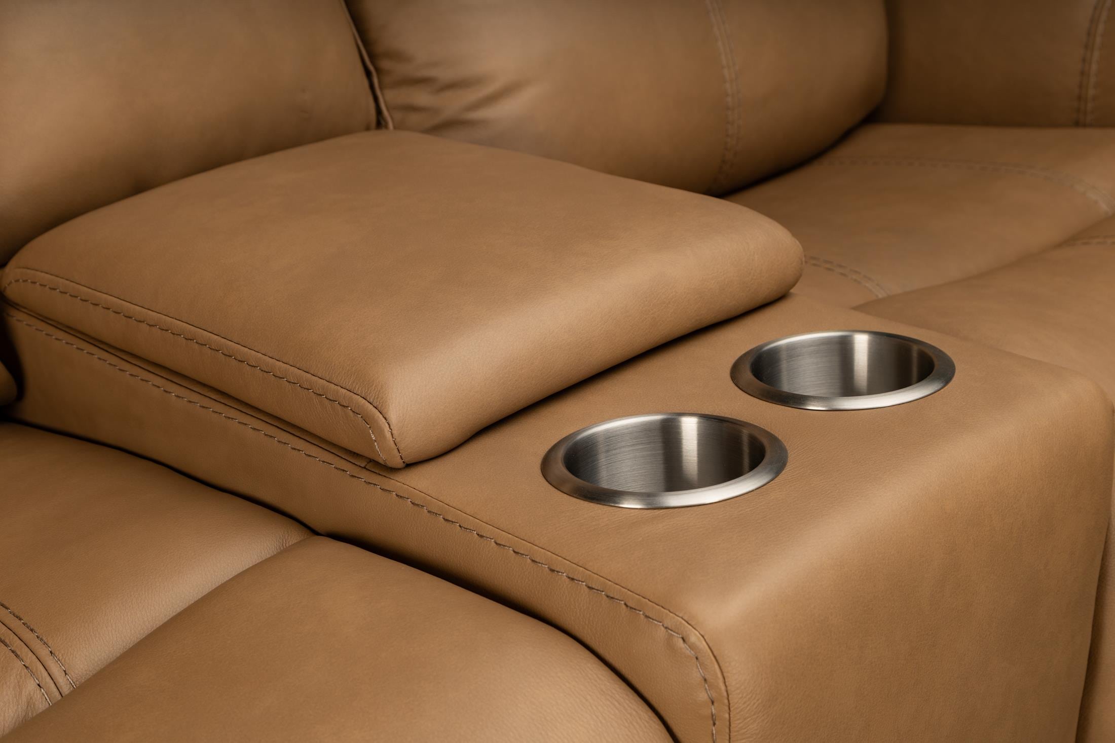 BOZEMAN LEATHER POWER RECLINING LOVESEAT BY FLEXSTEEL | Morris