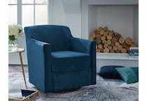 bradney blue accent chair   