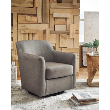 BRADNEY LEATHER SWIVEL CHAIR