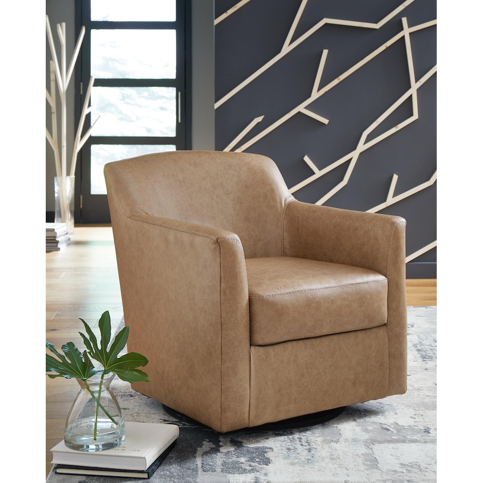 bradney leather accent chair   