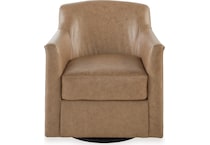 bradney tumbleweed leather accent chair   