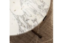 brently veined white marble iron antique rust end table   
