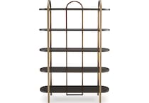 brentmour brown gold accent bookcase   