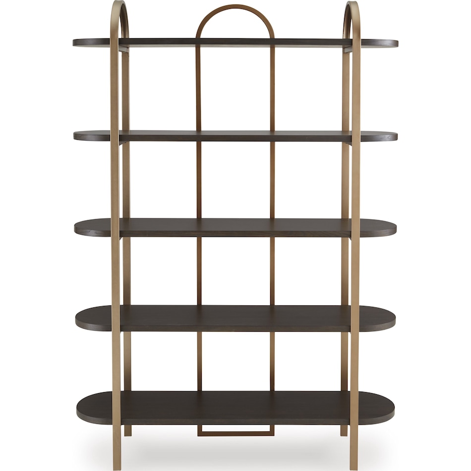 brentmour brown gold accent bookcase   
