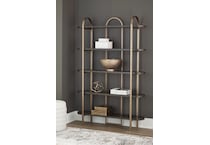 brentmour brown gold accent bookcase   