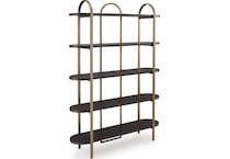 brentmour brown gold accent bookcase   