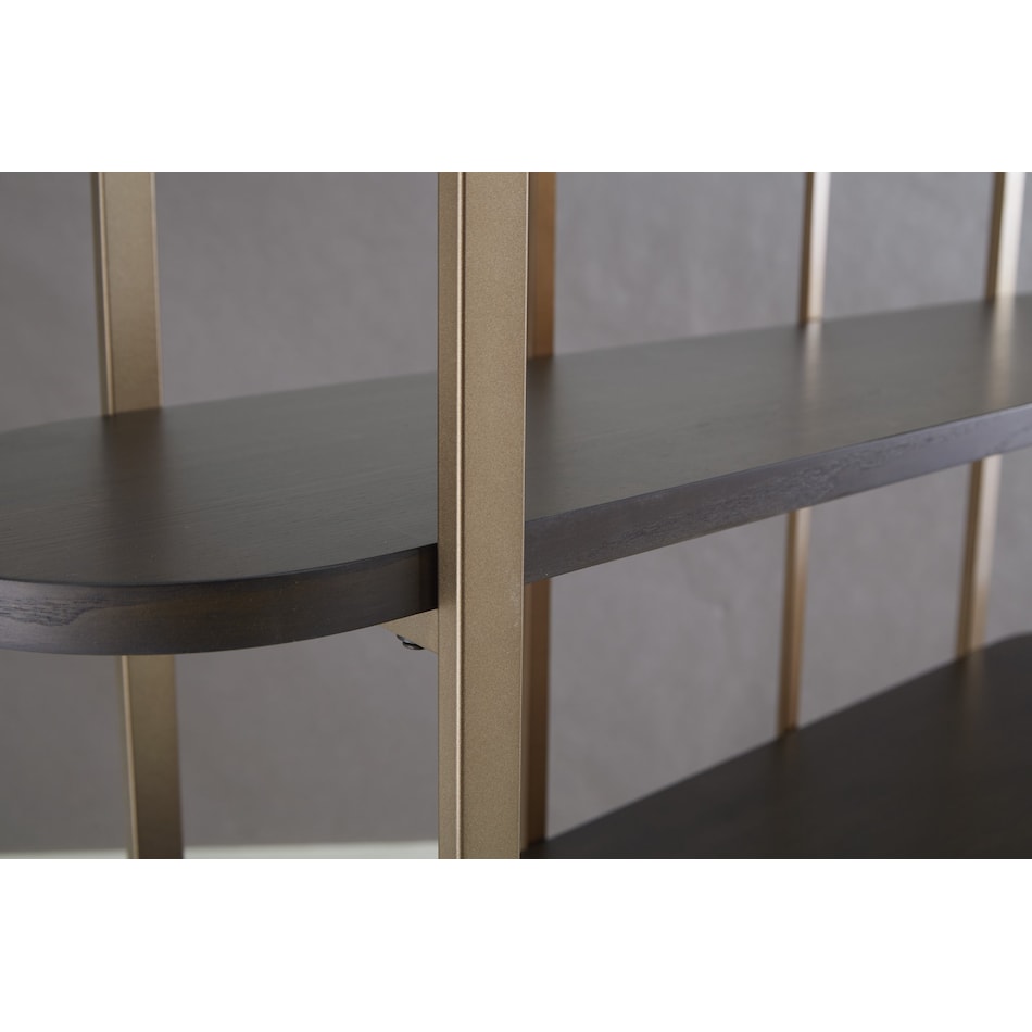 brentmour brown gold accent bookcase   