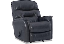 brock blue leather rocker recliner   