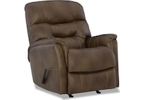 brock saddle leather rocker recliner   