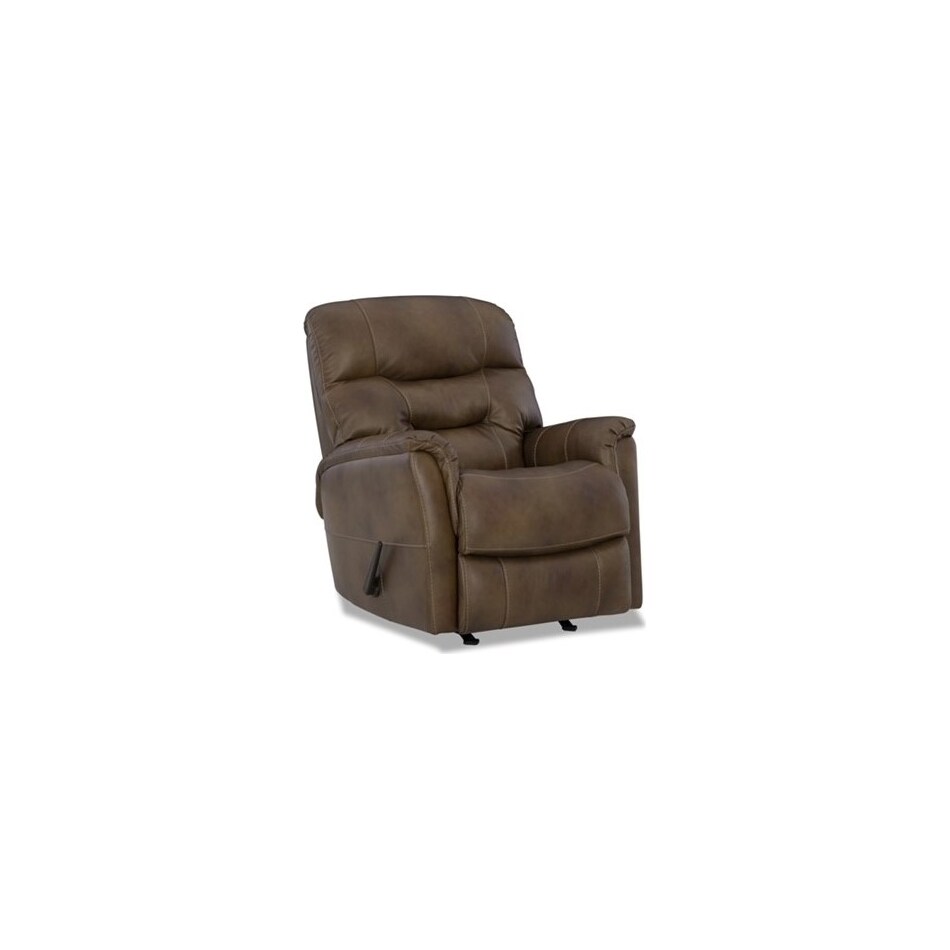 brock saddle leather rocker recliner   