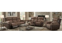 bronson brown reclining sofa   