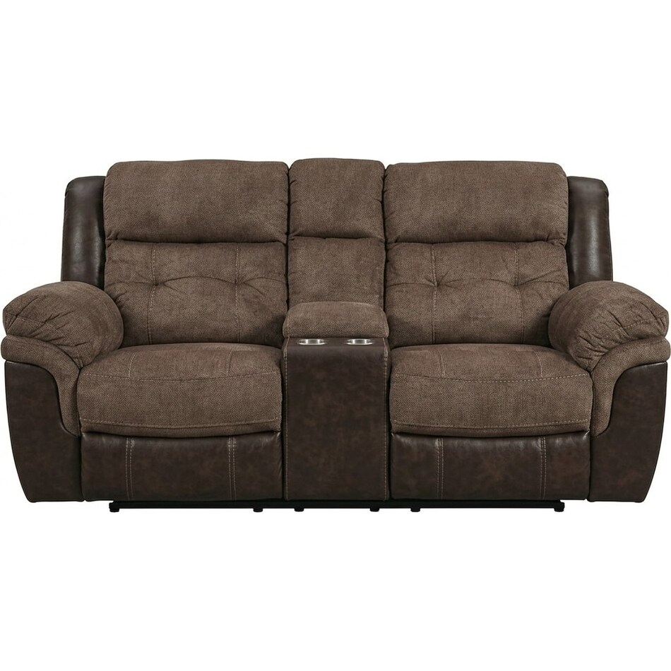 bronson java power reclining console loveseat   