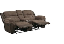bronson java power reclining console loveseat   