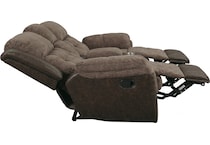 bronson java power reclining console loveseat   