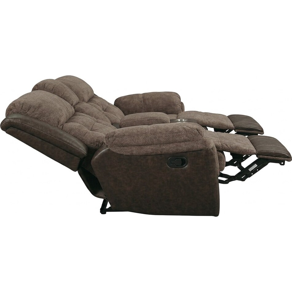 bronson java power reclining console loveseat   