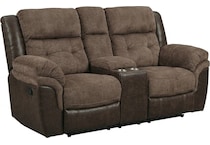 bronson java reclining loveseat   
