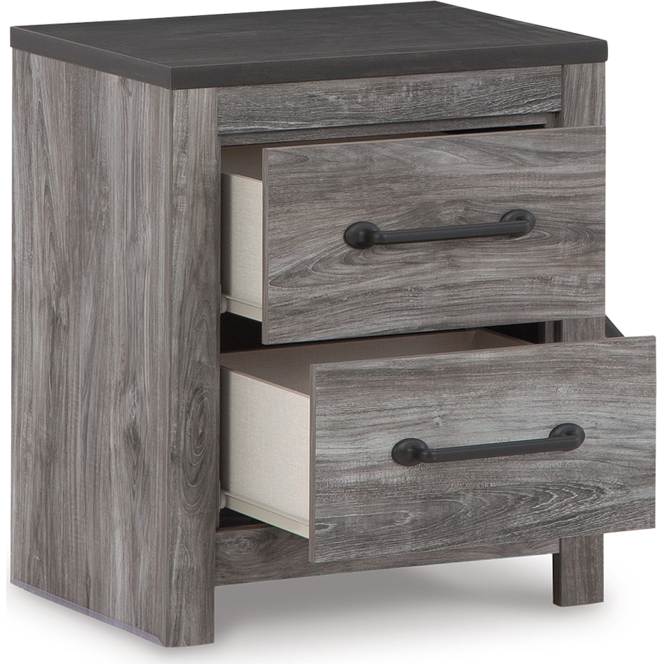 bronyan dark gray nightstand   