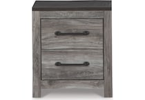 bronyan dark gray nightstand   