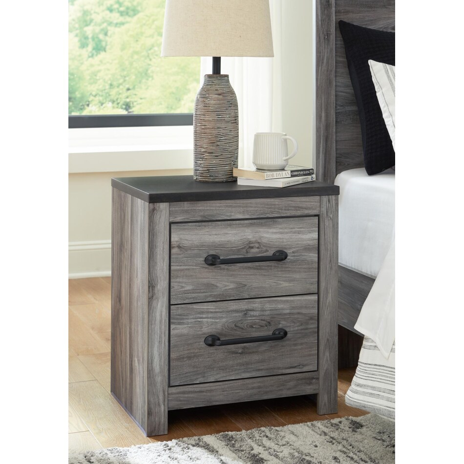 bronyan dark gray nightstand   