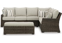 brook ranch brown sectional   