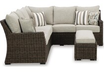 brook ranch brown sectional   