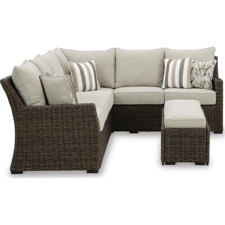 brook ranch brown sectional   