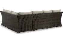 brook ranch brown sectional   