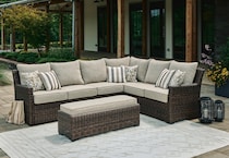 brook ranch brown sectional   