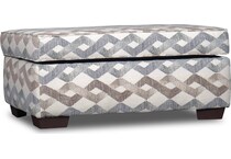 brooke brown grey white ottoman   