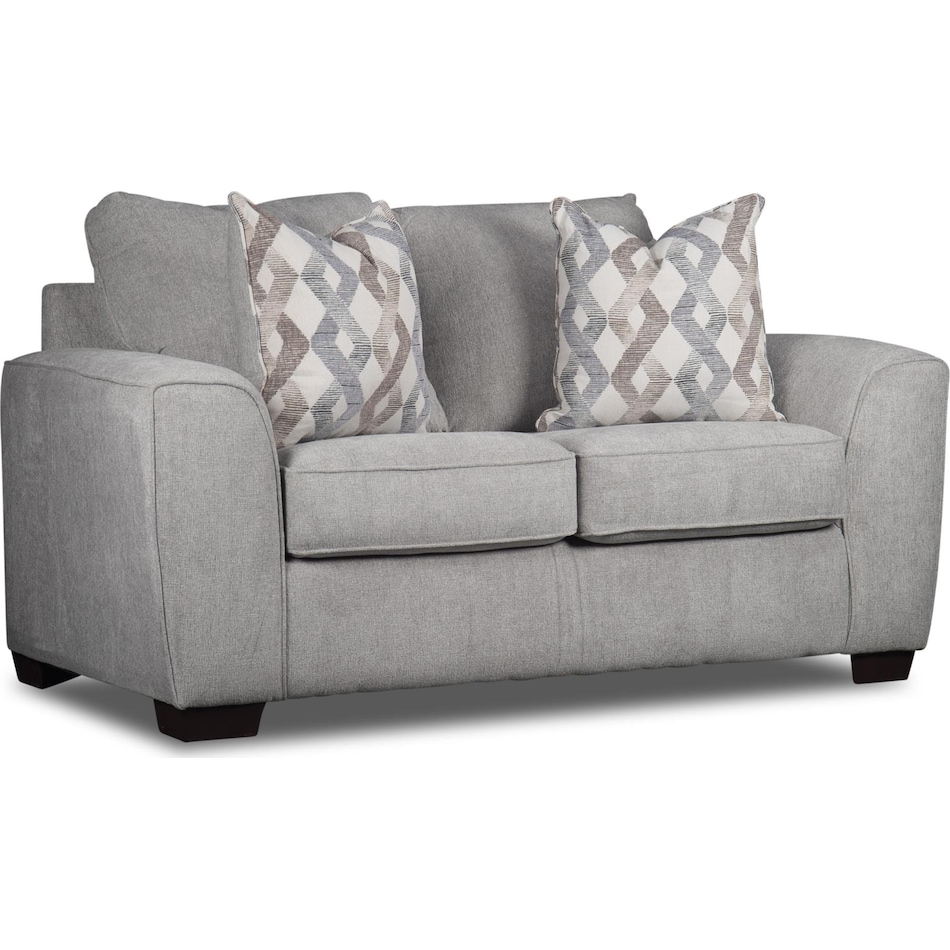 brooke gray loveseat   