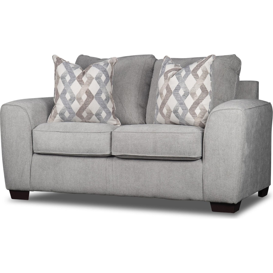 brooke gray loveseat   