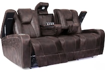 brooklynn brown reclining sofa   