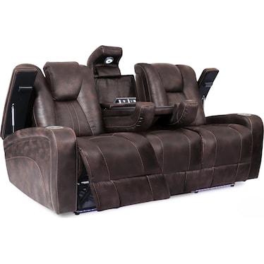 BROOKLYNN RECLINING SOFA WITH DROP DOWN TABLE