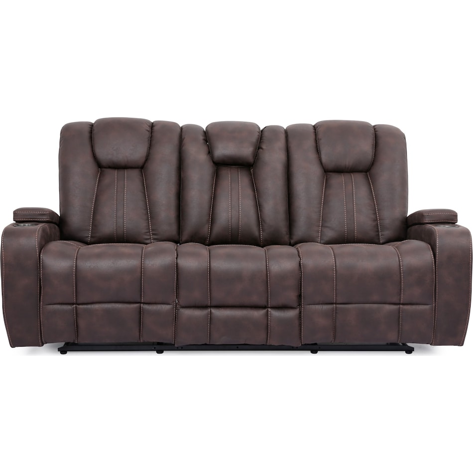 brooklynn brown reclining sofa   