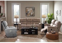 brooks grey power recliner   