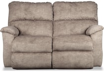 brooks light brown reclining loveseat   