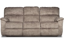 brooks soft mushroom reclining sofa   