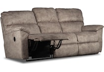 brooks soft mushroom reclining sofa   
