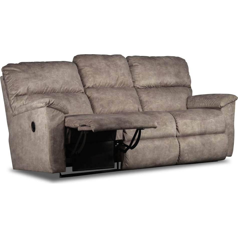 brooks soft mushroom reclining sofa   