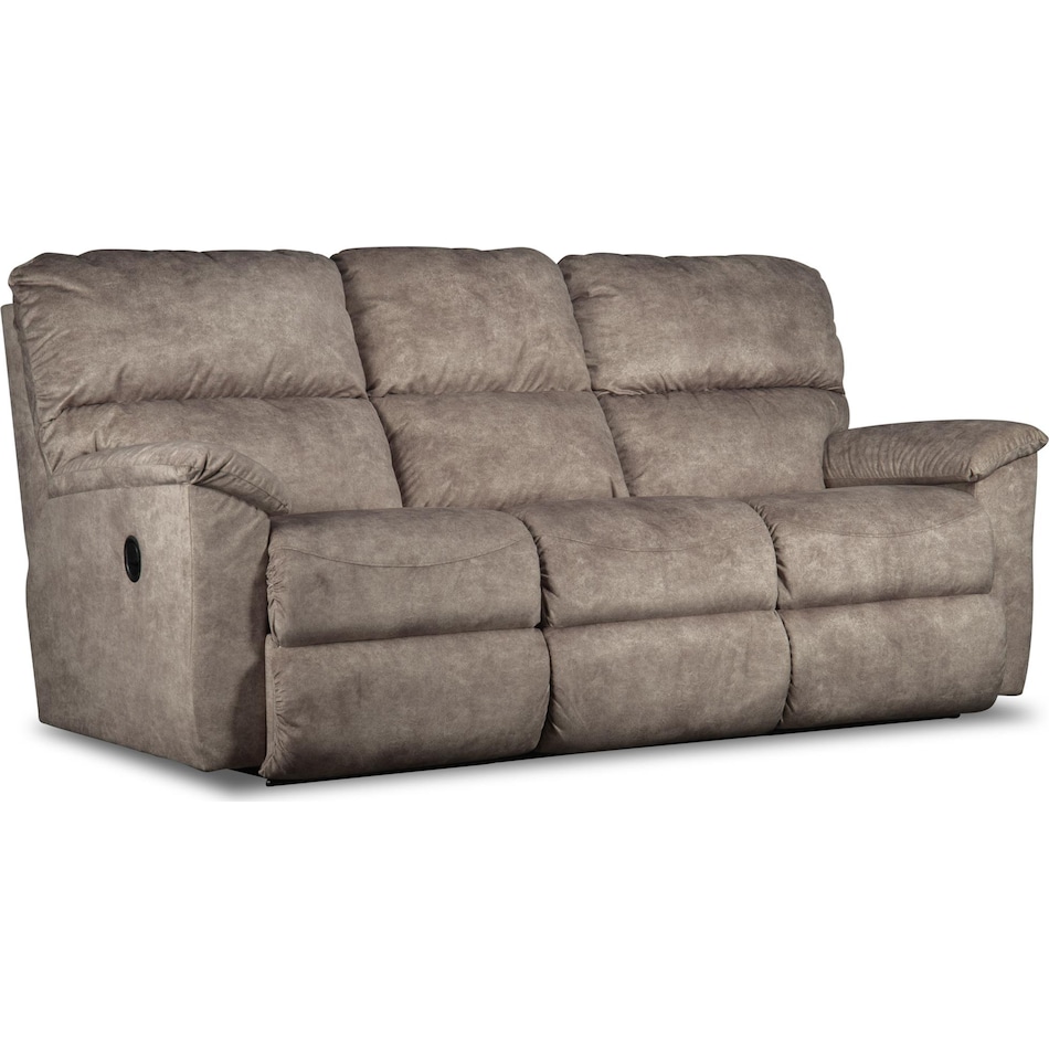 brooks soft mushroom reclining sofa   