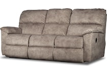 brooks soft mushroom reclining sofa   