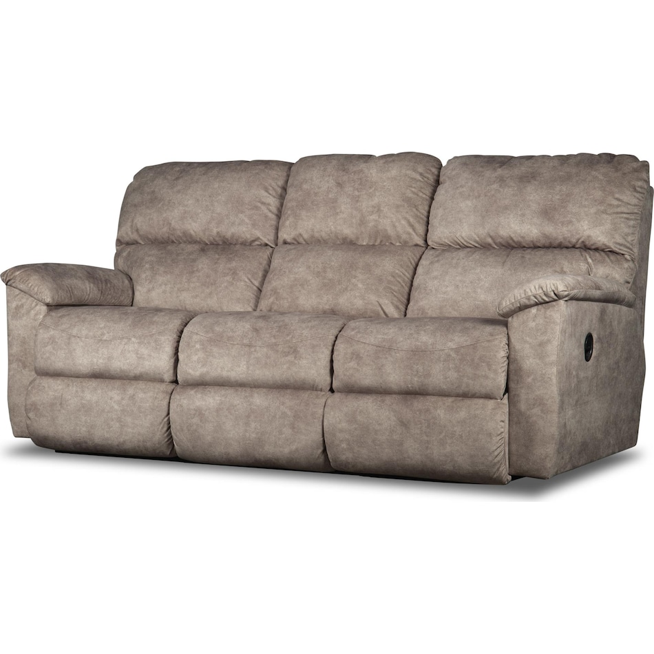 brooks soft mushroom reclining sofa   