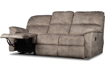 brooks soft mushroom reclining sofa   