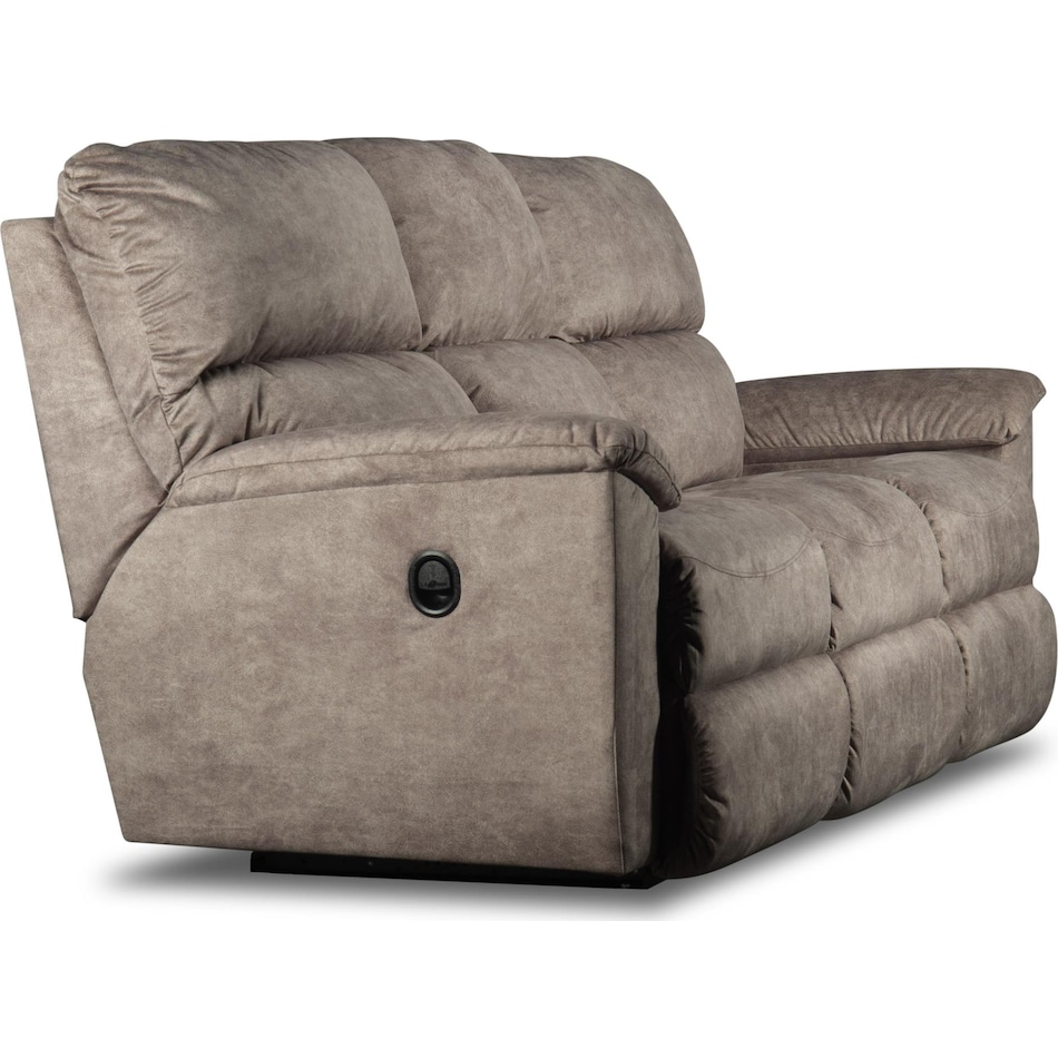 brooks soft mushroom reclining sofa   