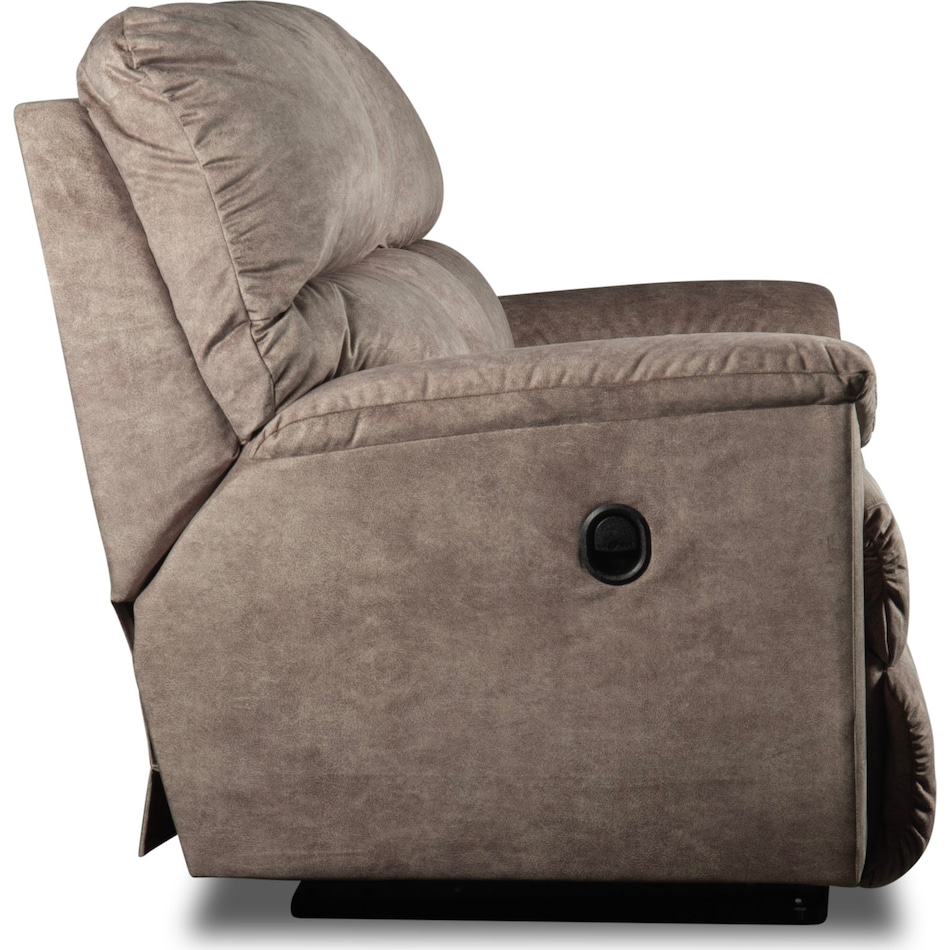 brooks soft mushroom reclining sofa   